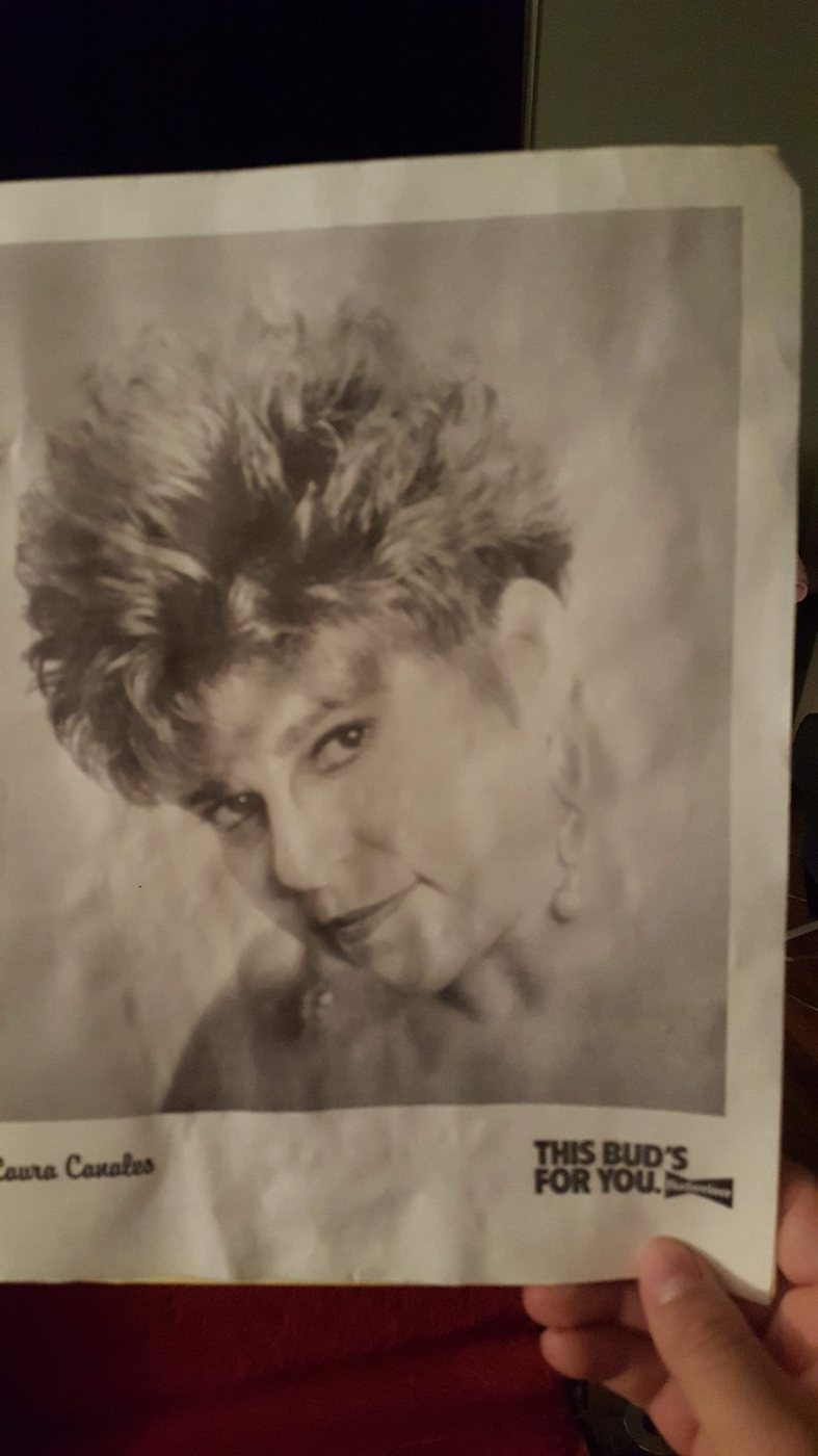 Vintage promotional image of Laura Canales